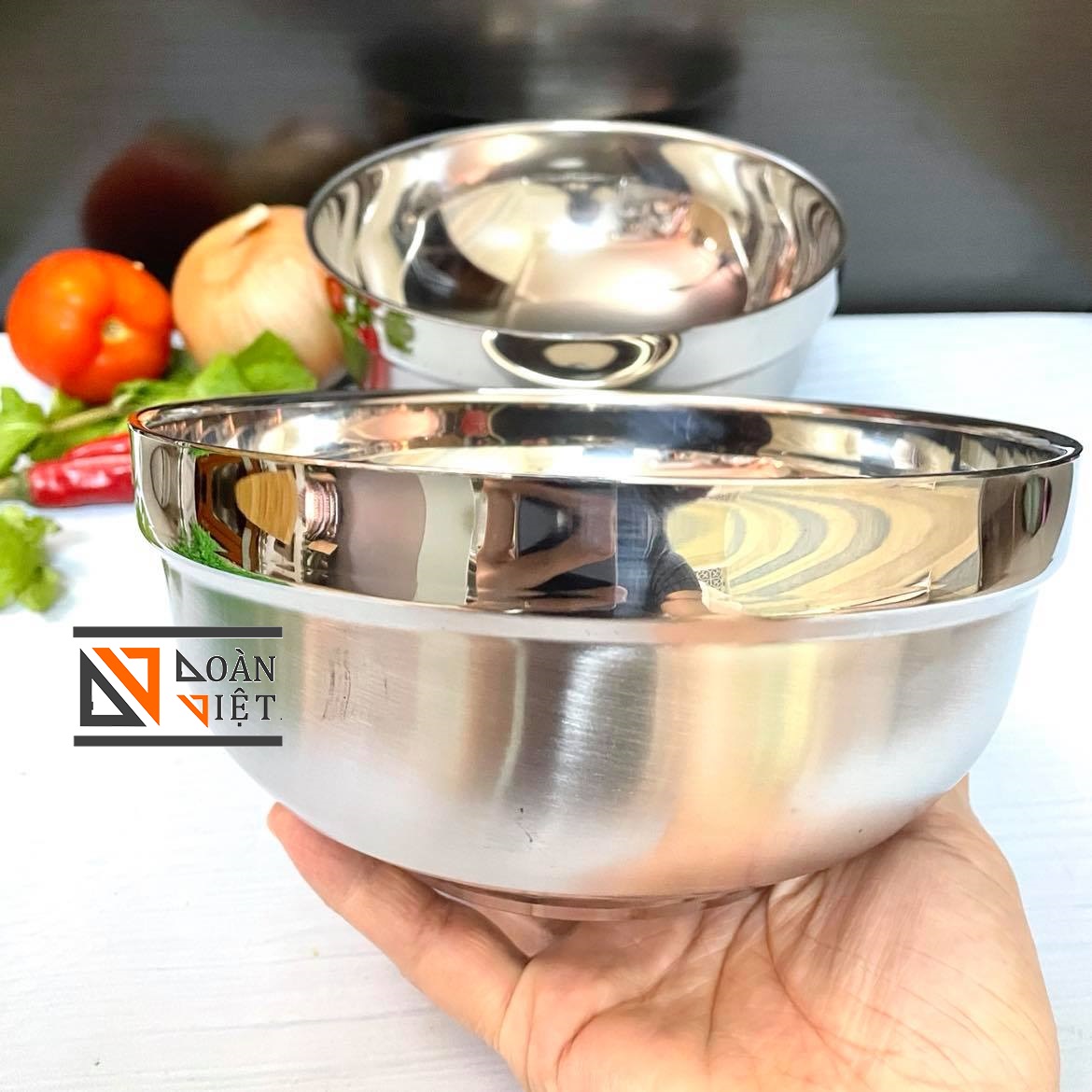 TÔ CHÉN INOX 2 Lớp CÁCH NHIỆT CAO CẤP - Combo 2 TÔ ( 2 Chén) - Sản phẩm gồm nhiều Size với đường kính Size 12, 14,16,18, 20cm - Combo 2 Tô - Size 20cm