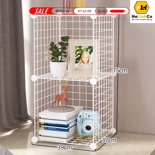 SZ- (Bán lẻ)  lưới sắt thép lắp ghép đa năng 35x35 cm dùng lắp ghép kệ và tủ quần áo