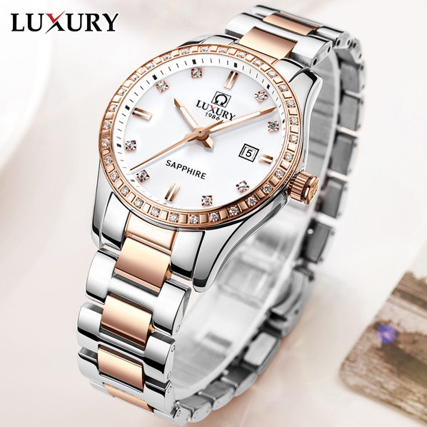 Đồng hồ Nữ ROMATIC, LUXURY Dây Demi Siêu Sang, Chống Nước Rất Tốt, Tặng Hộp & Pin, Đồng Hồ Nữ Đẹp Cao Cấp, Đồng Hồ Nữ Chính Hãng