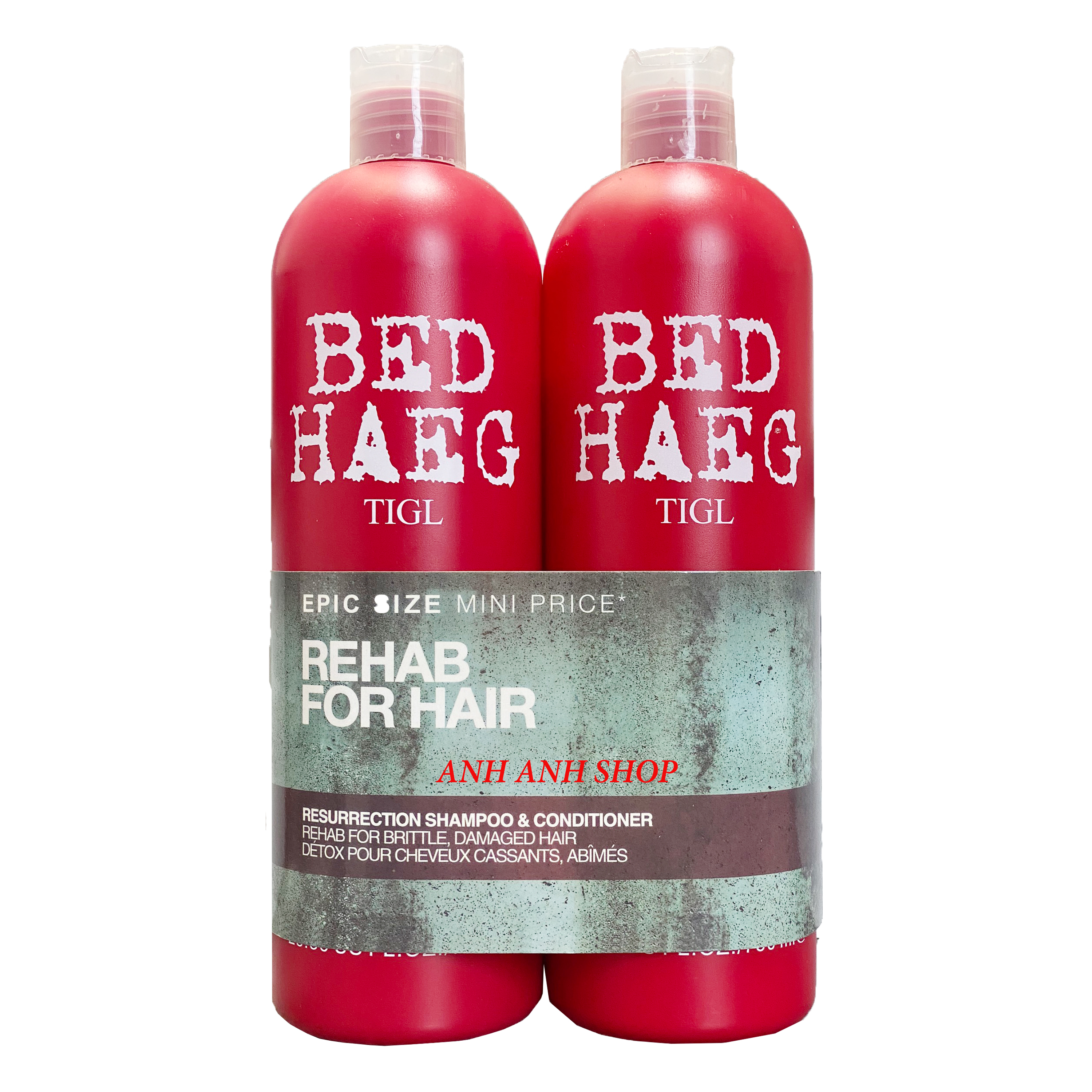 Dầu Gội Đầu Xả TIGI Đỏ Phục Hồi Tóc Hư Tổn Có Mùi Rất Thơm giúp Tóc Mềm MượT Hơn 750ML