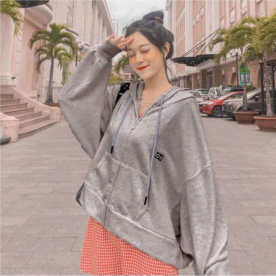 Áo Khoác Nữ Hoodie nữ giá rẻ form rộng oversize in trứng cực đẹp chất thun nỉ mềm mịn thoáng mát nón 2 lớp -P