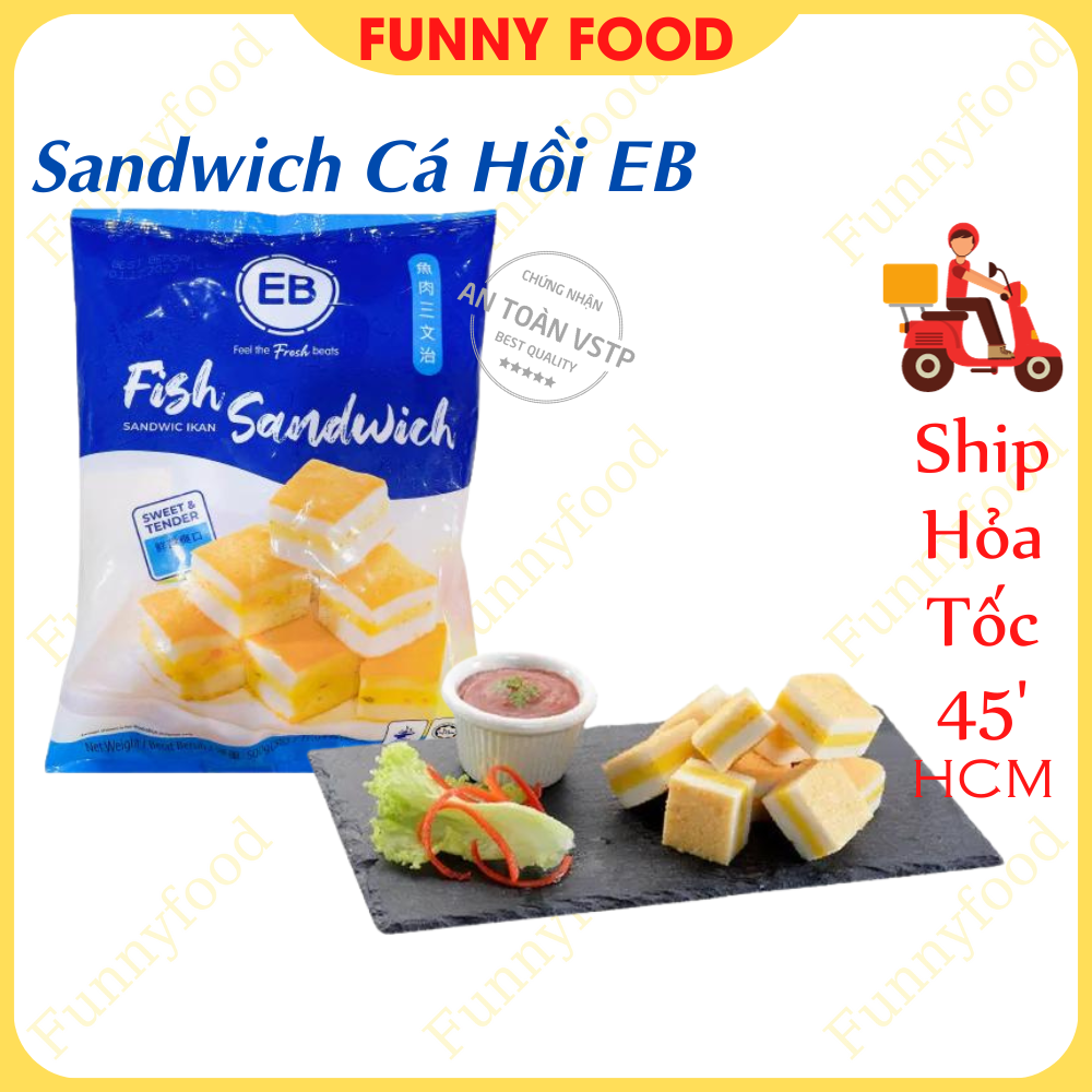 Sandwich cá hồi eb – viên thả lẩu tiện lợi, ngon – – funnyfood