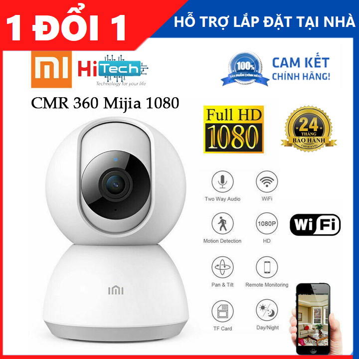 camera wifi , camera không dây xiaomi 1080p CMR 360 mijia , camear xoay 360 độ , camera xiaomi bảo hành 2 năm