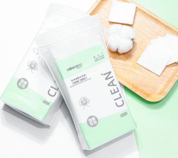 Bông đắp toner bông đắp mặt nạ ROMIMIU Wet Cotton Dressing 200 miếng