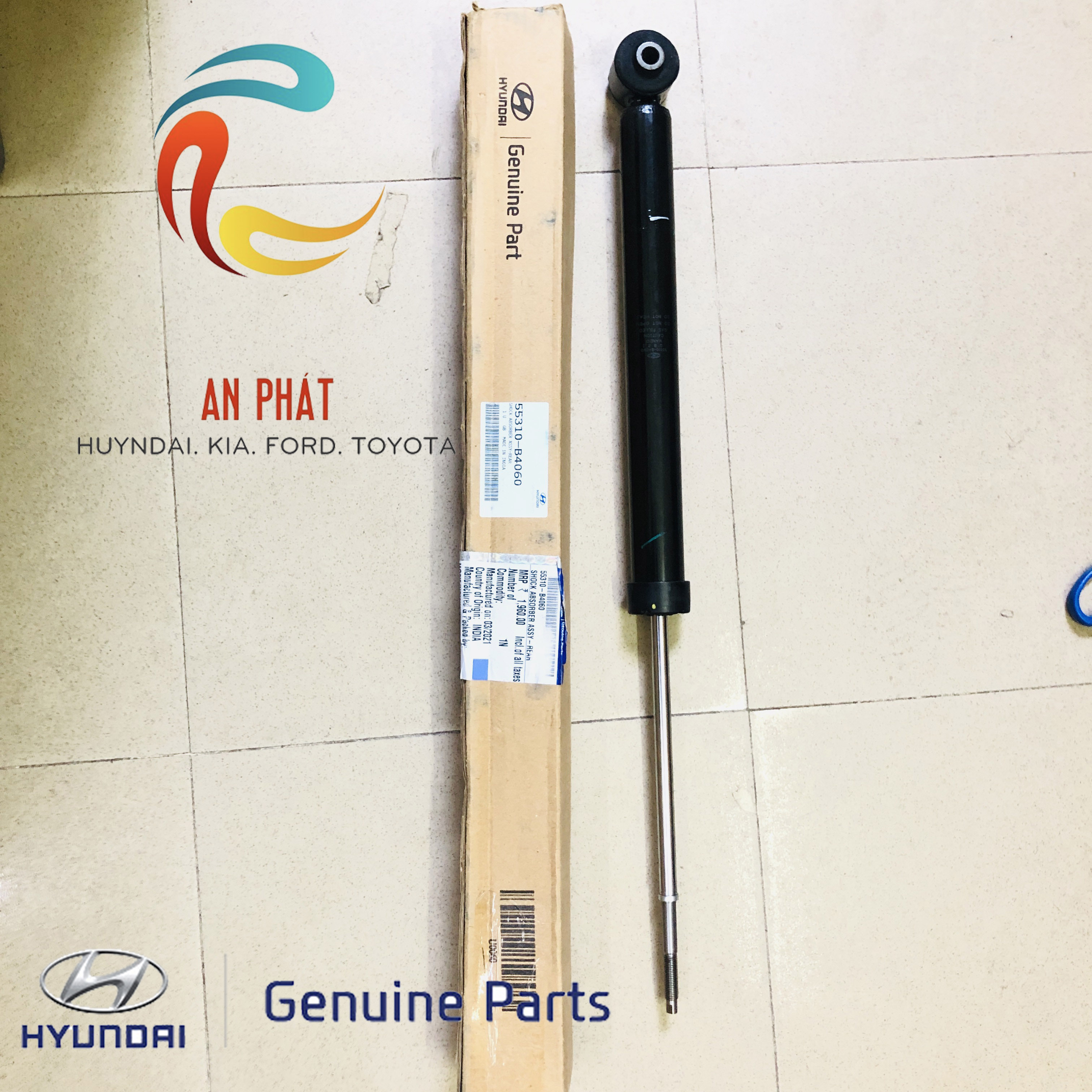 Giảm xóc sau hyundai i10 chính hãng 55310b4060 mobis ấn độ