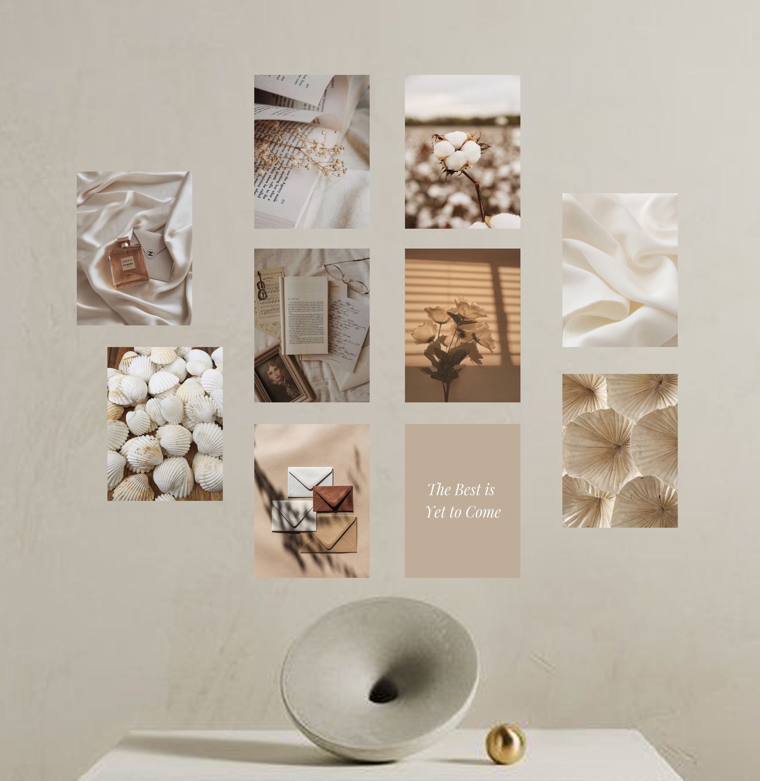 Set 10 tấm ảnh trang trí decor sổ tay, phòng ngủ tông nâu Beige 02