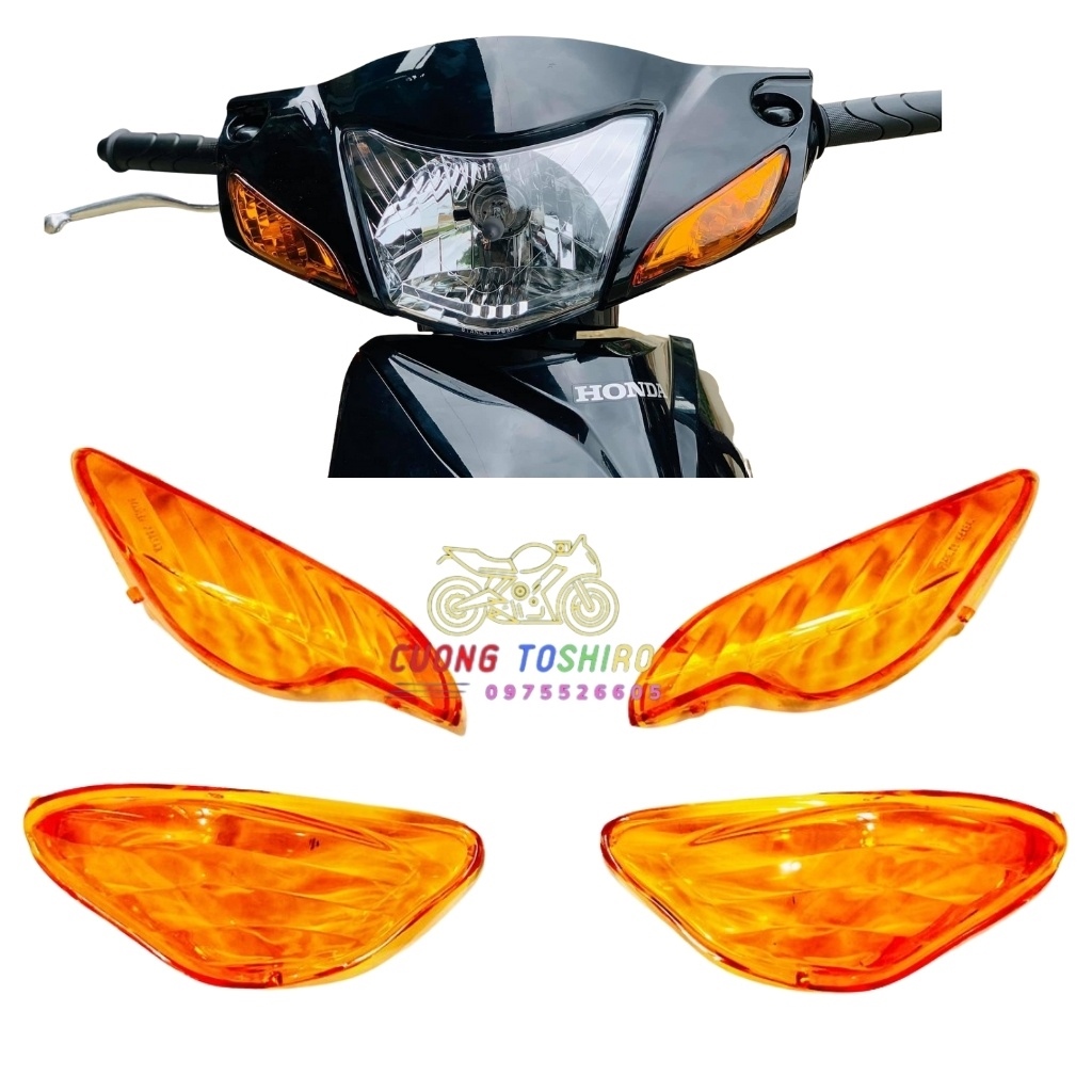 Nắp xi nhan cam trước sau lắp cho xe wave 2007 đến 2021 siêu đẹp