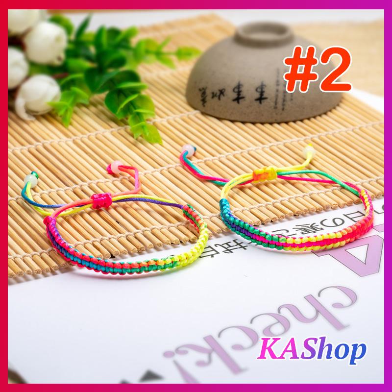 HCM Vòng tay HANDMADE dây đan chỉ đỏ may mắn kiểu trơn - KAShop
