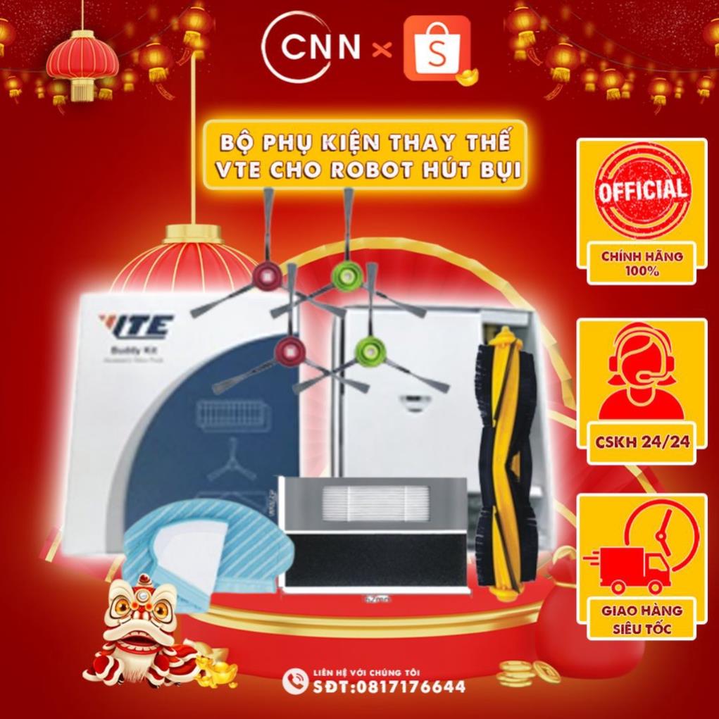 Bộ phụ kiện thay thế vte cho robot hút bụi t5, n8, n5, 920, 950 - chính hãng
