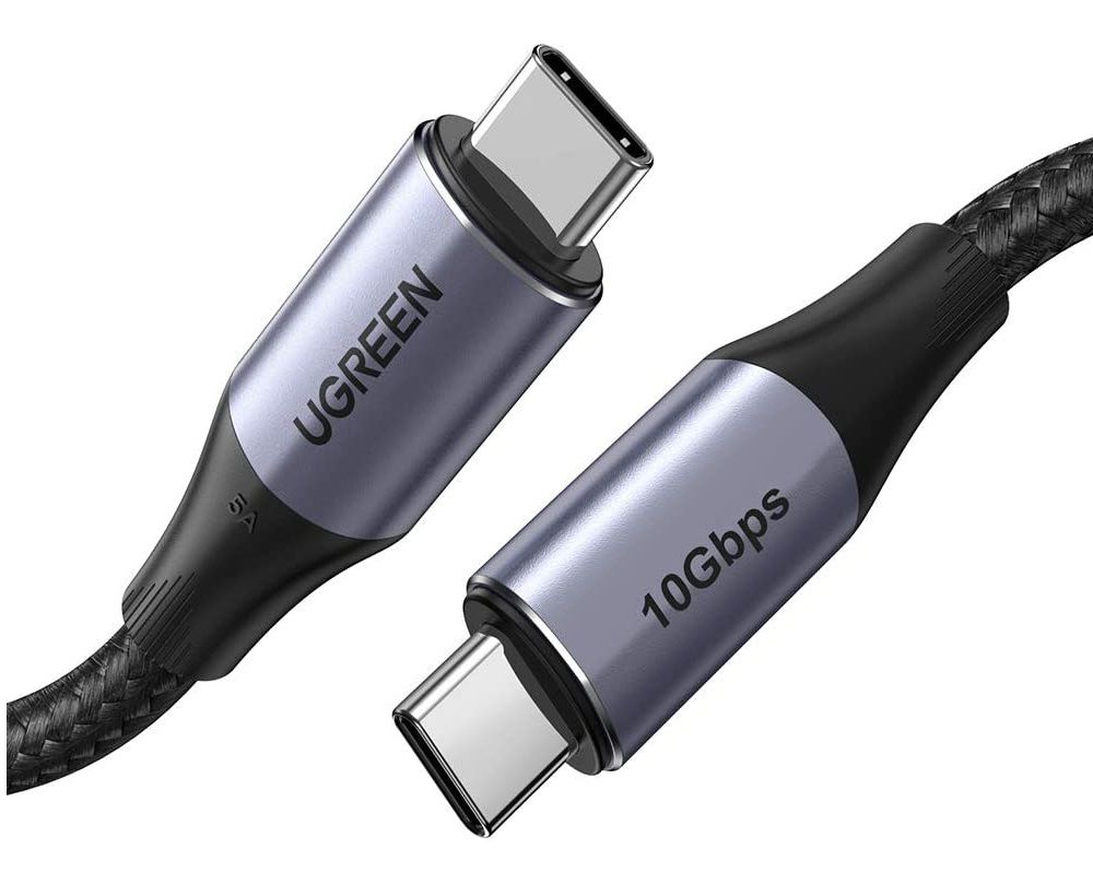 Ugreen 80150 1m w 5a màu đen sạc siêu nhanh hỗ trợ pd cáp usb type c 3.1 gen2 chống nhiễu us355 80150