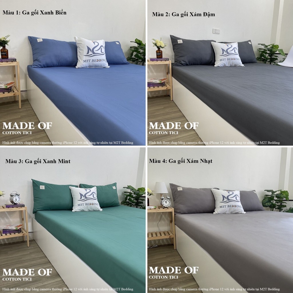Hot-selling household goods Bộ ga giường và vỏ gối Cotton Tici M2T Bedding ga gối Cotton Hàn Quốc đủ size drap nệm