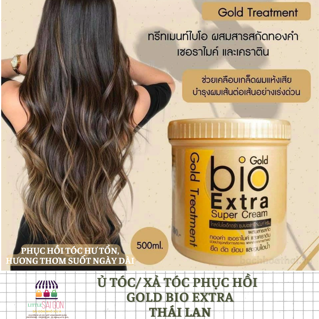Kem ủ/xả/phục hồi tóc hư tổn gold bio extra/ lưu hương thơm trên tóc 24h – thái lan
