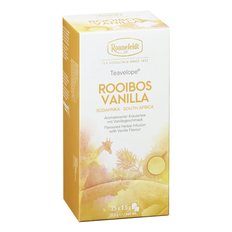 Trà rooibos vanilla ronnefeldt teavelope túi lọc 25 gói