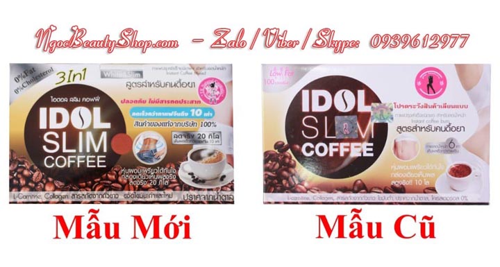 Cafe giảm cân idol 3 in 1 thái lan mẫu mới