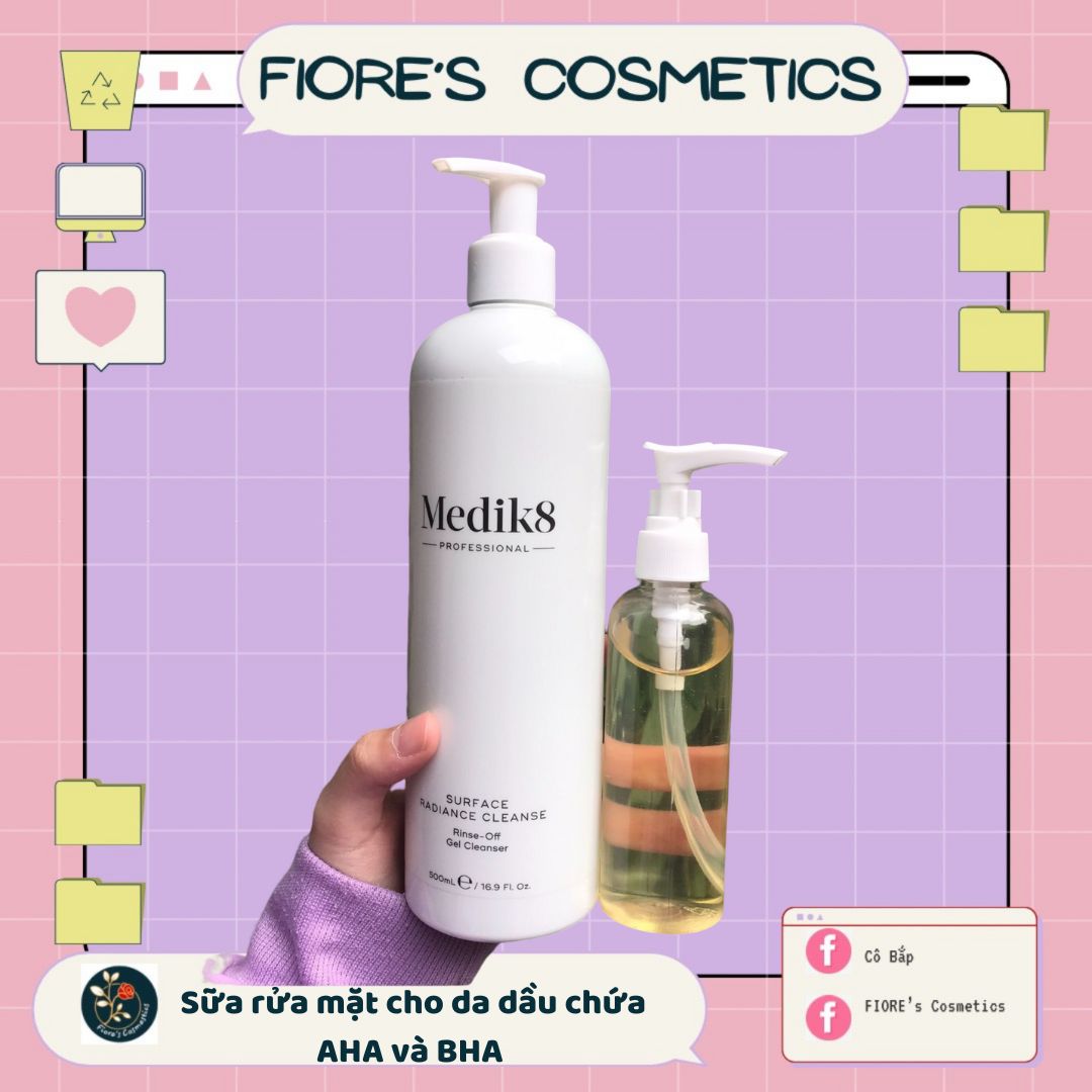 [ Mẫu Thử] Sữa rửa mặt Medik8 Surface Radiance 100ml lọ nhấn