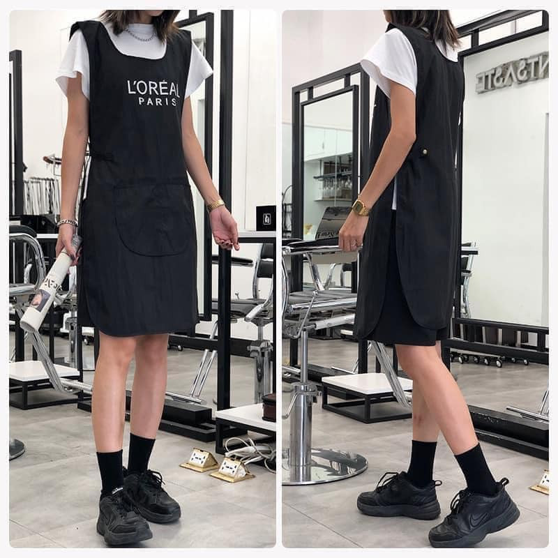 tạp dề ( áo thợ) LOREAL 2 mặt chuyên dụng cho salon tóc