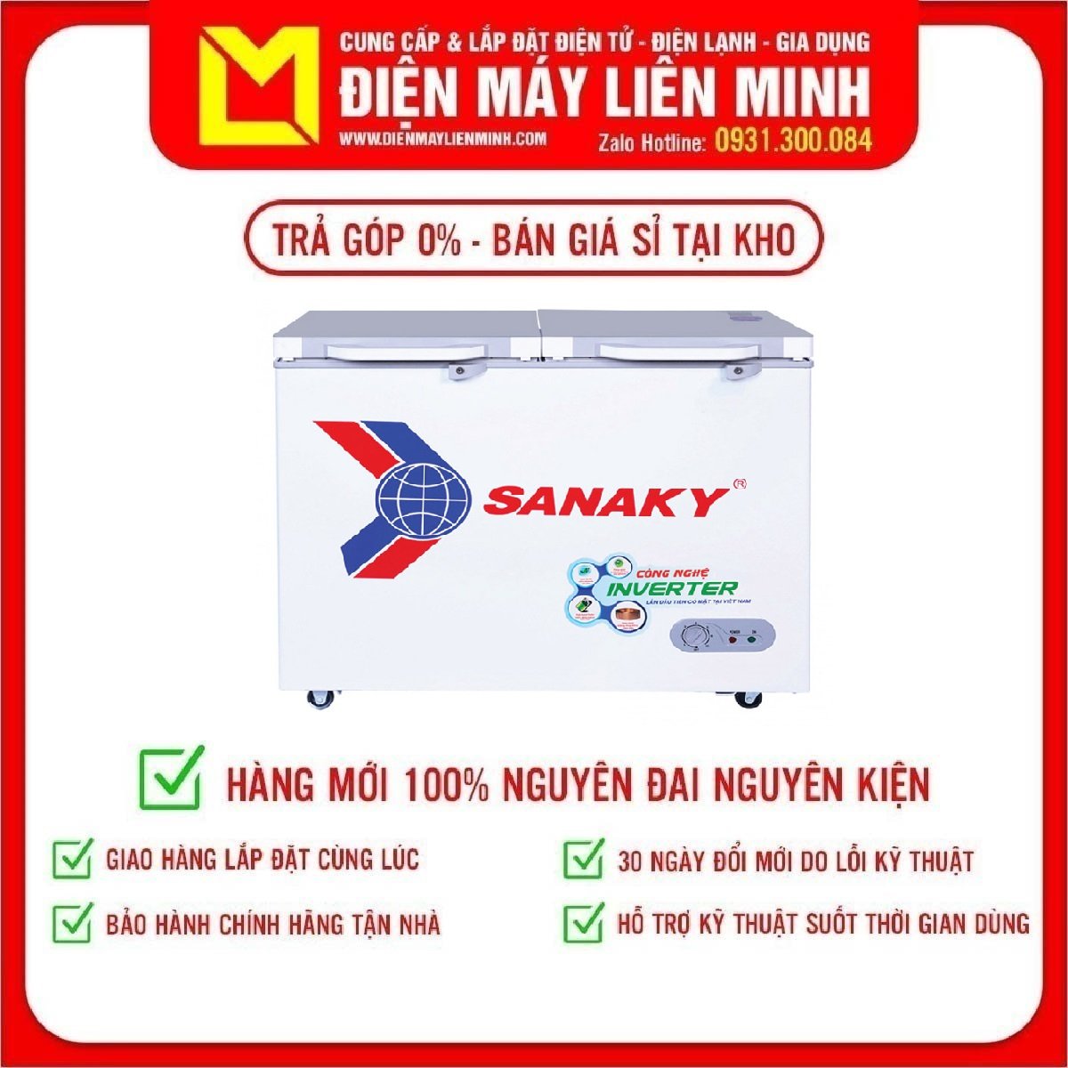 Tủ đông sanaky inverter 235 lít vh-2899a4k giao hàng miễn phí hcm