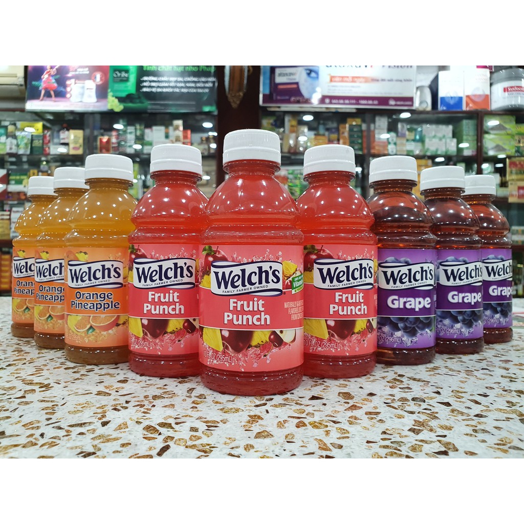 Nước ép trái cây welchs chai 296ml