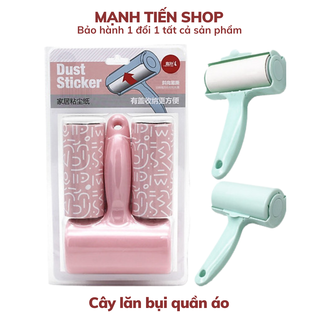 Cây lăn bụi quần áo kèm 2 lõi thay thế có nắp đậy, Cây lăn bụi bẩn ga giường tiện lợi  DTM Store