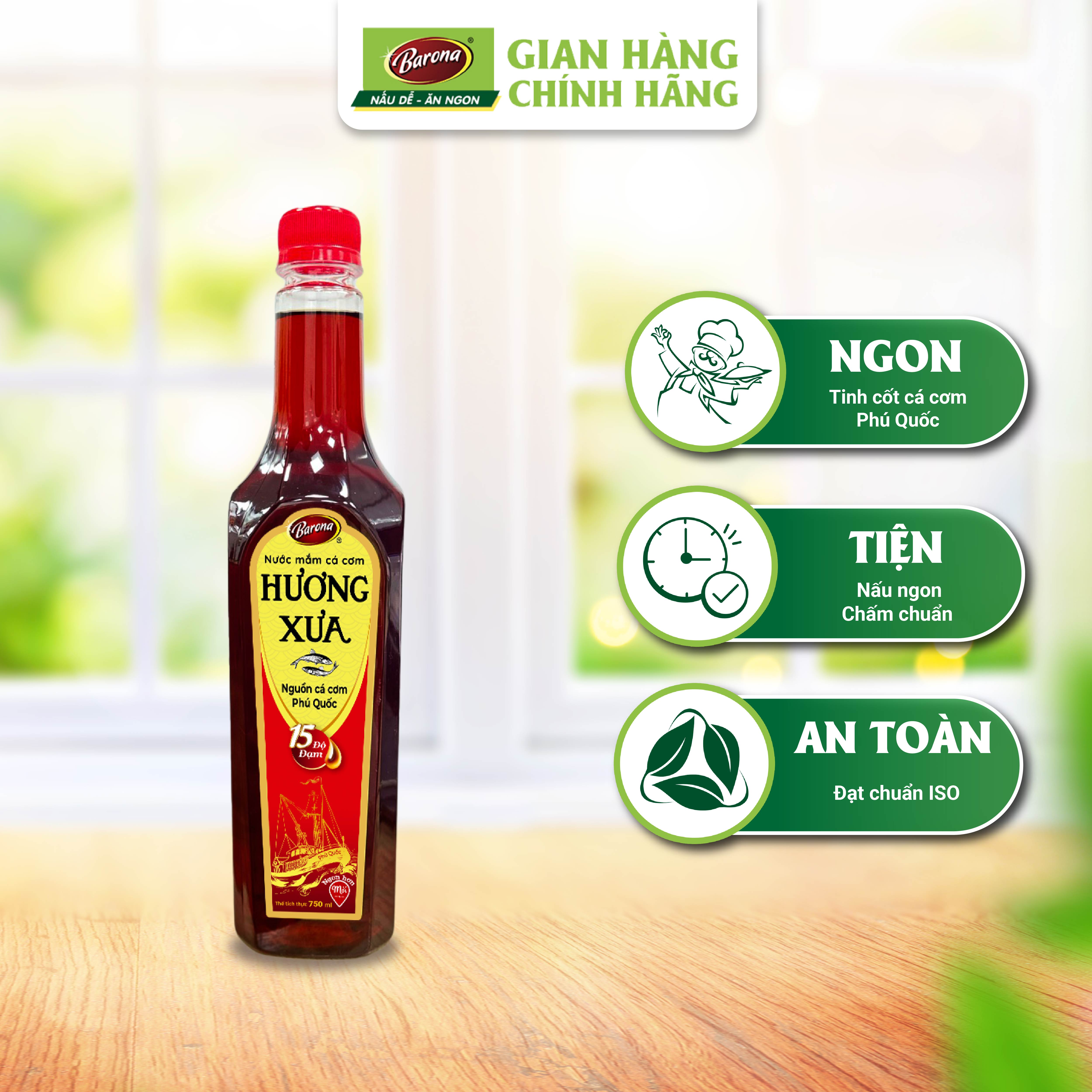 Nước Mắm chiết xuất từ Cá Cơm Phú Quốc HƯƠNG XƯA 750ml
