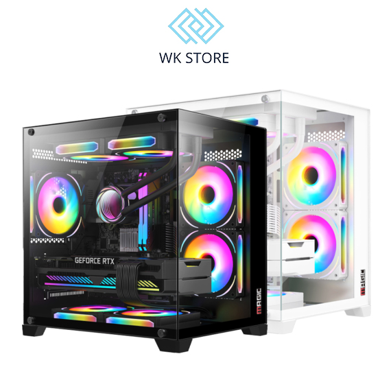 Vỏ case máy tính magic aqua-m ultra black / white