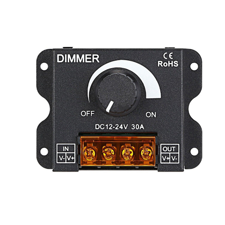 Dimmer 30a 12v 24v , khuếch đại điều chỉnh độ sáng dc 12-24 30a, điều chỉnh độ sáng đèn led