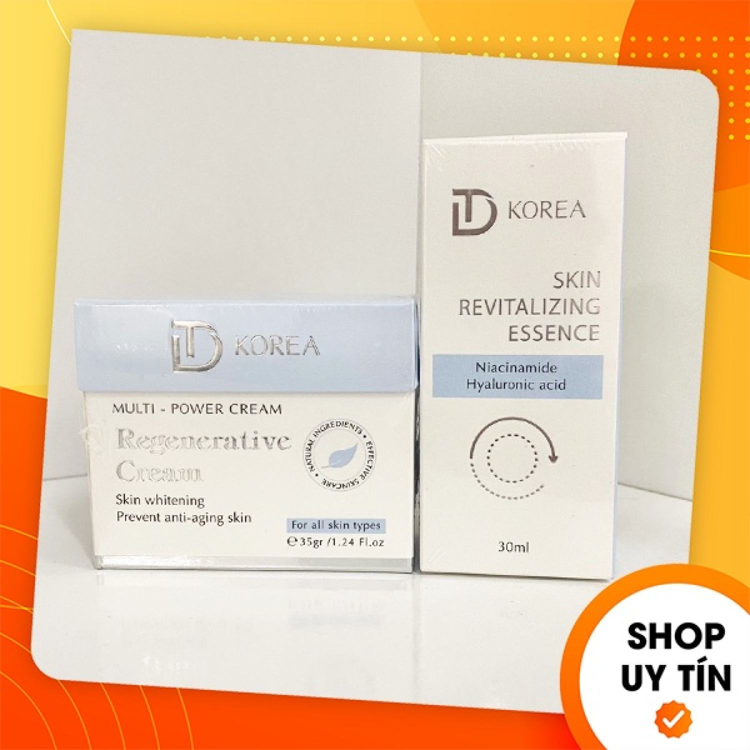 Combo trang nemo kem face dưỡng da đa tầng td korea + serum phục hồi da + peel da vi tảo