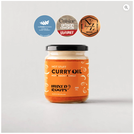 DẦU CARI Mixed Roots HOT STUFF CURRY OIL / SMOKY / CHILLI, 200ml