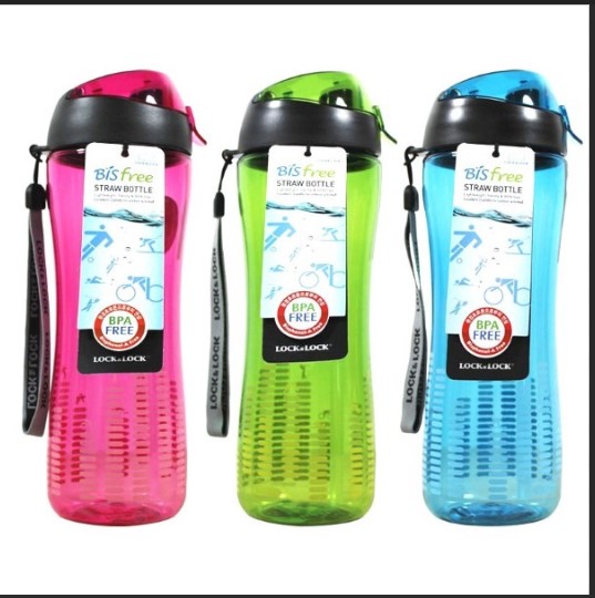 Bình nước nhựa tritan lock&lock có ống hút 550ml - abf628