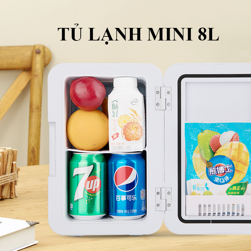 [MỚI VỀ 2020] Tủ mát mini 8 Lít , tủ lạnh mini 2 chế độ nóng lạnh , tủ lạnh mini , tủ lạnh mini sử dụng oto và gia đình , có giắc cắm 12V và 220W