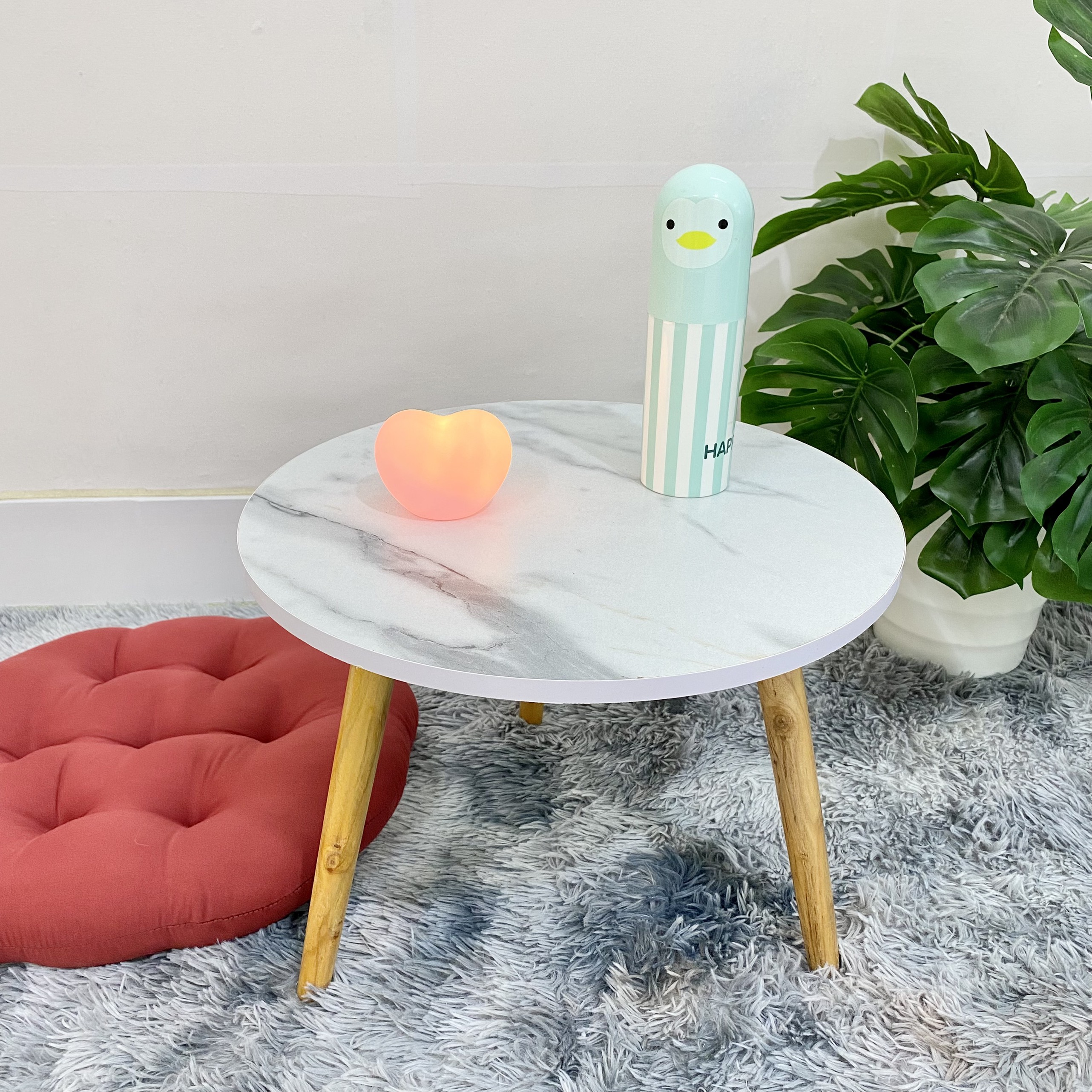 Bàn trà sofa❤️FREESHIP❤️ Bàn gỗ ngồi bệt mini dùng làm bàn cafe, bàn ăn, decor nhà cửa siêu xinh (chân gỗ xoáy cao 30cm, mặt bàn 40cm)