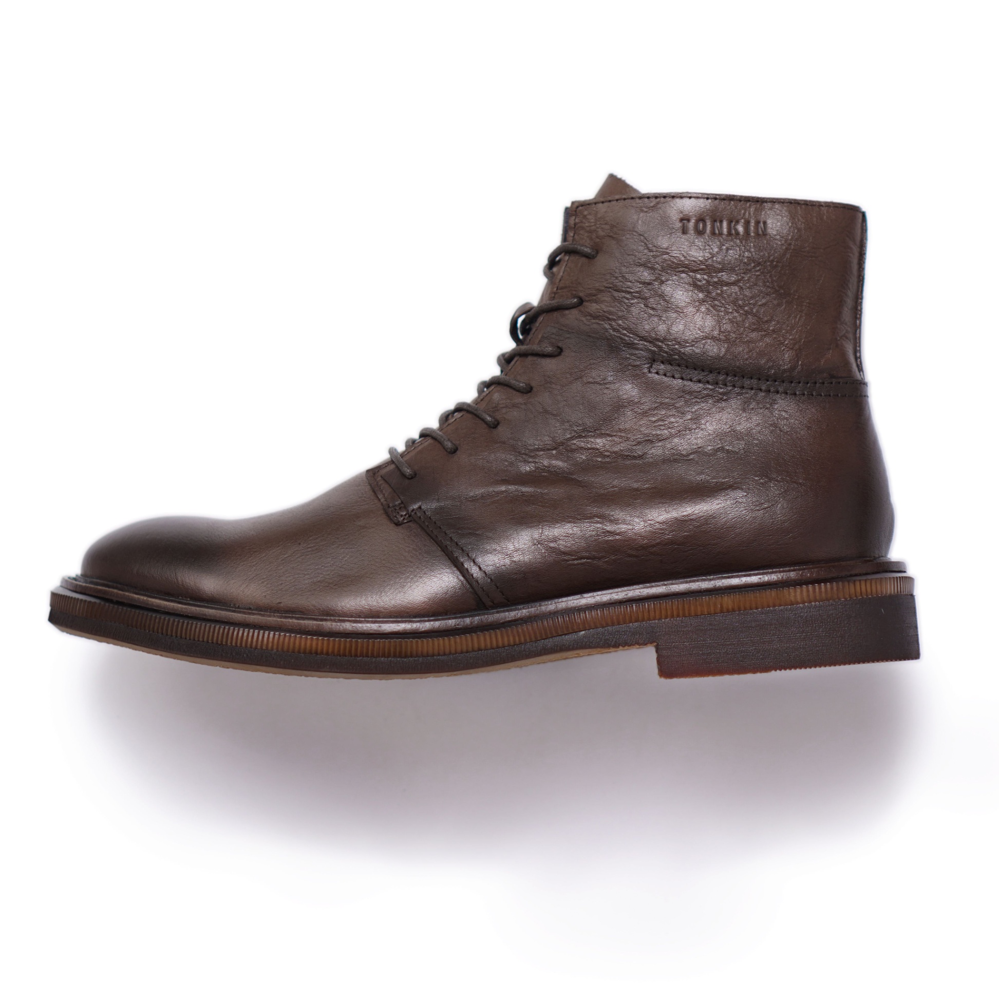 Giày Boot nam cao cổ FADE có khoá kéo màu nâu