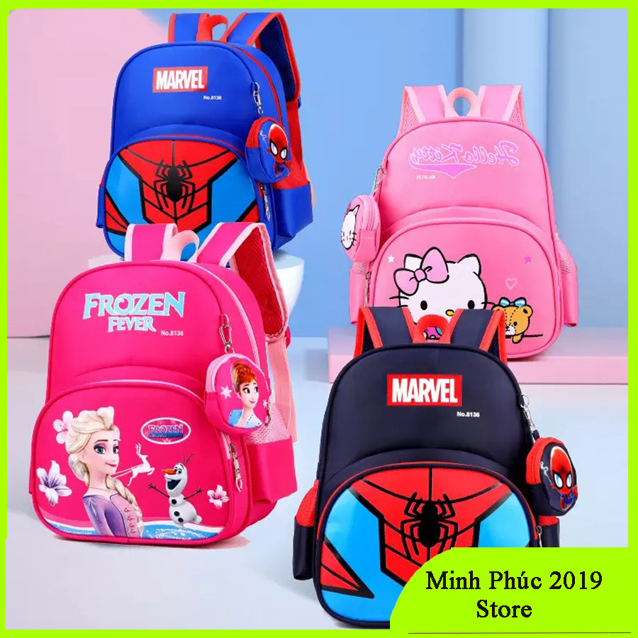 [HÀNG XỊN-CHẤT ĐẸP] Ba lô cho bé kèm túi móc Y HÌNH cực ngộ nghĩnh siêu nhẹ dành cho bé mẫu giáo, balo cho bé trai bé gái mầm non trẻ 2-5 tuổi, balo đi học, đi chơi