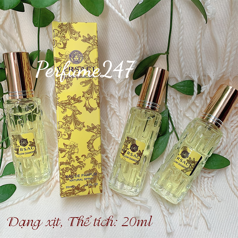 [HCM]COMBO 3 CHAI NƯỚC HOA MINI NỮ THƠM LÂU 20ML-MÙI VSACE YELOW