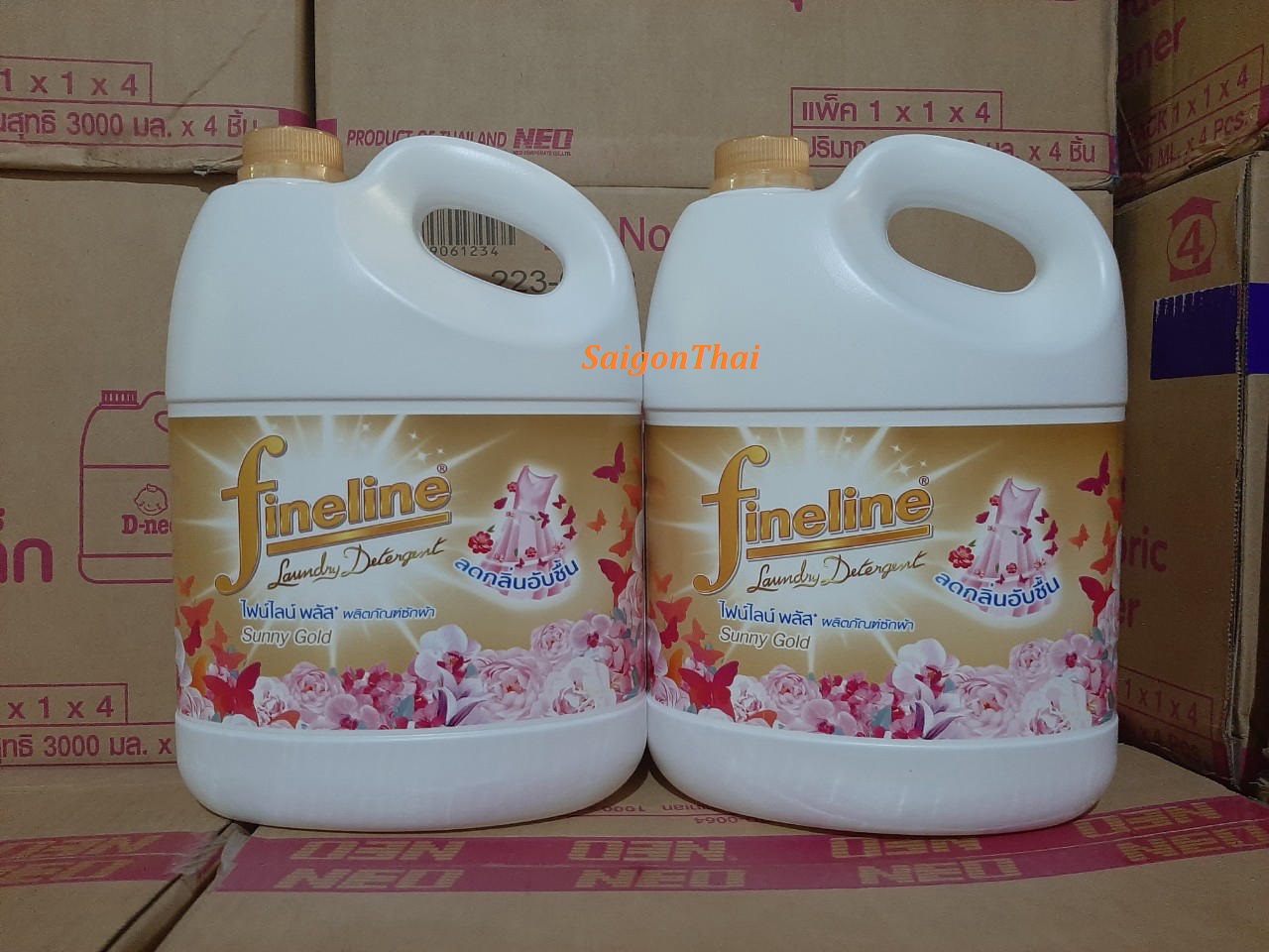 (SGT) Nước Giặt Fineline màu vàng Sunny hàng Thái Lan 2800ml (2.8 lít)