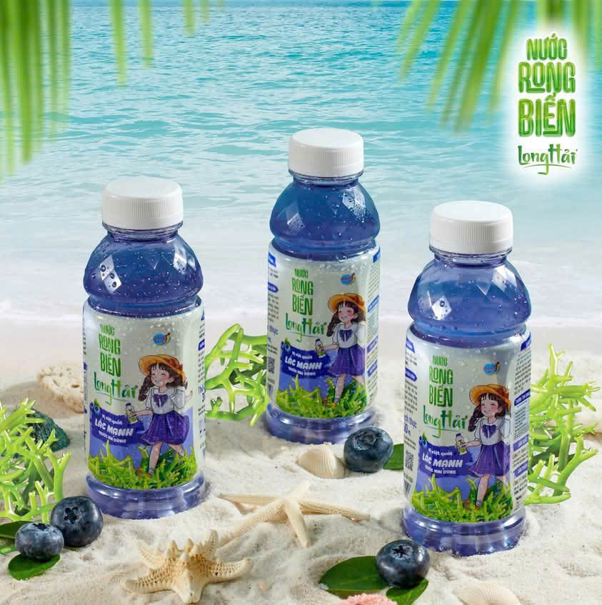 Nước Rong biển Cty Long Hải vị Việt Quất - 350ml được làm từ rong sụn thiên nhiên