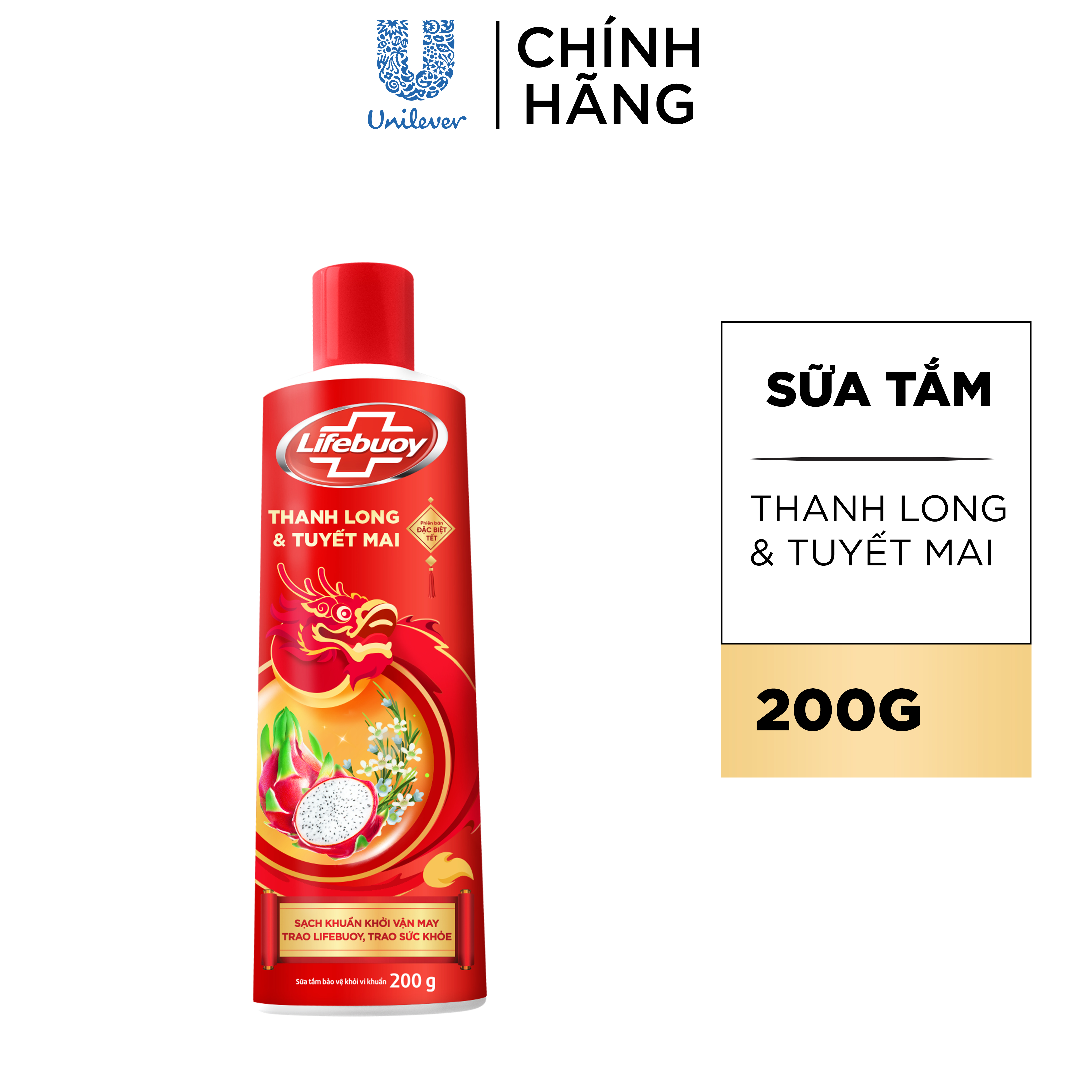 - sữa tắm lifebuoy tết thanh long tuyết mai 200g