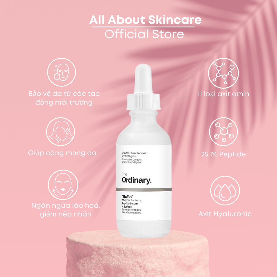 Tinh chất chống lão hóa The Ordinary Buffet, lành tính phù hợp với nhiều loại da 30ml [Bản Mỹ]
