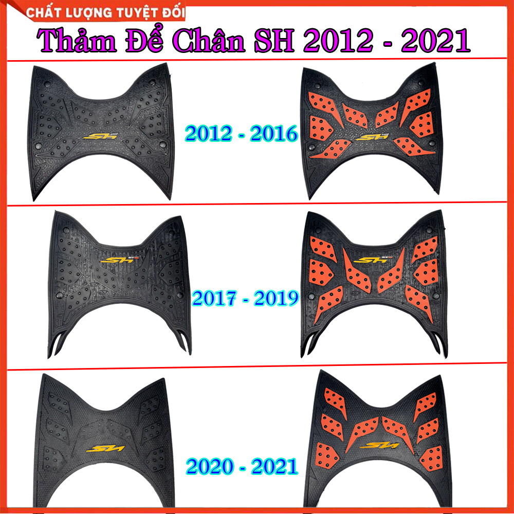 {Full Đời Xe} Thảm Lót Sàn Xe SH Việt 2012 Đến 2021/ Miếng Lót Xe Máy SH Cao Su Thái Lan, Thảm Để Chân Xe SH Việt