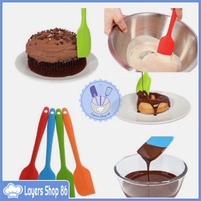 Cây vét bột spatula silicon đúc 21cm (phới silicon), Phới Trộn Bột Làm Bánh Silicon, Cây Vét Spatula [Phụ Kiện Làm Bánh]