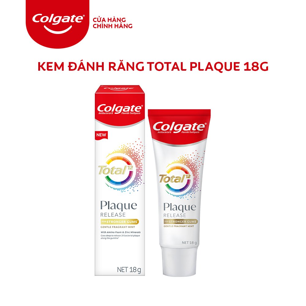Bộ 2 Kem đánh răng Colgate Total Plaque ngăn mảng bám hiệu quả 18g