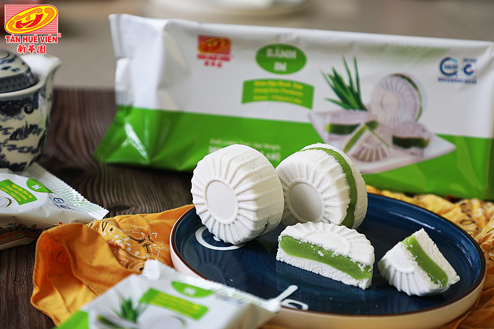 Bánh in nhân đậu xanh dứa tân huê viên