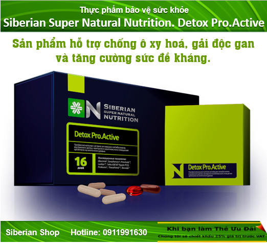 Siberian Super Natural Nutrition. Detox Pro.Active