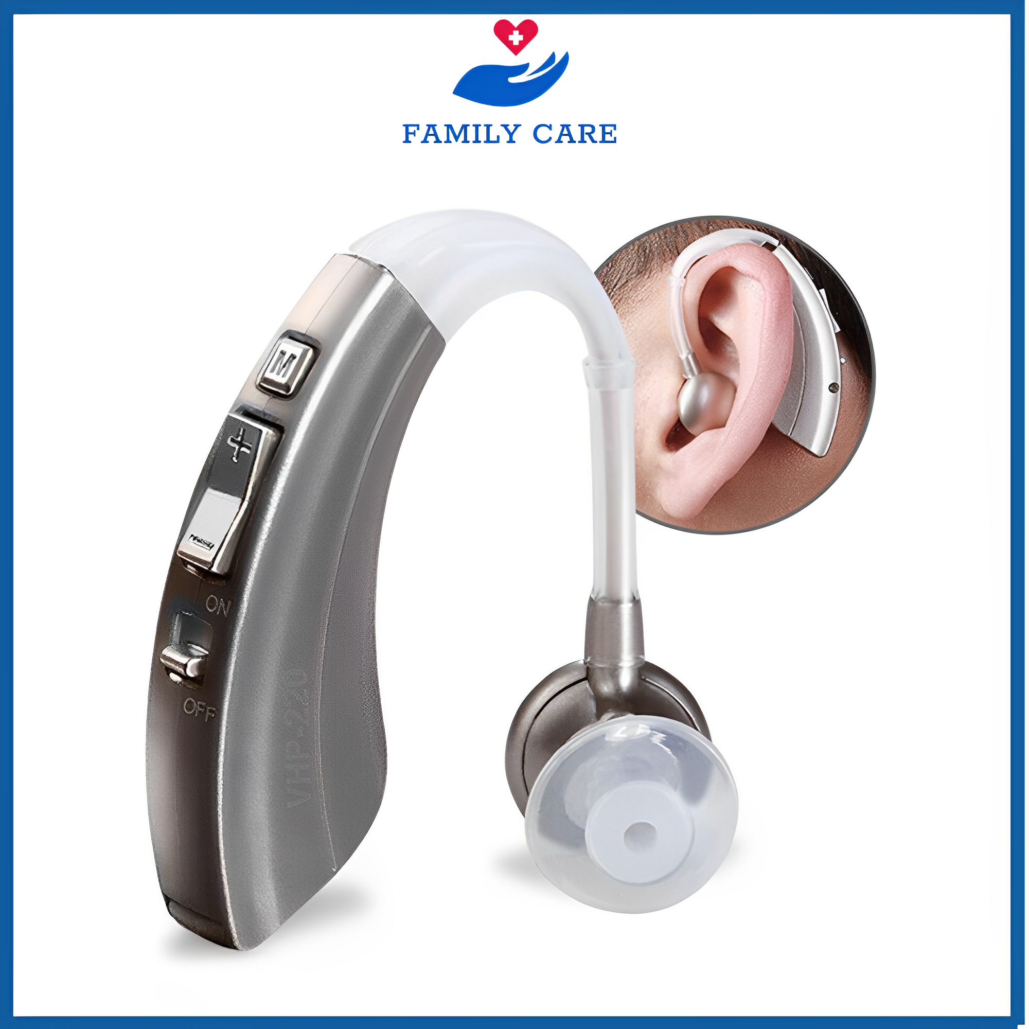 Máy trợ thính không dây,tai nghe trợ thính cho người già VHP220 .Siêu lọc tiếng ồn, khuếch đại âm thanh lớn, thích hợp cho người bị điếc nặng