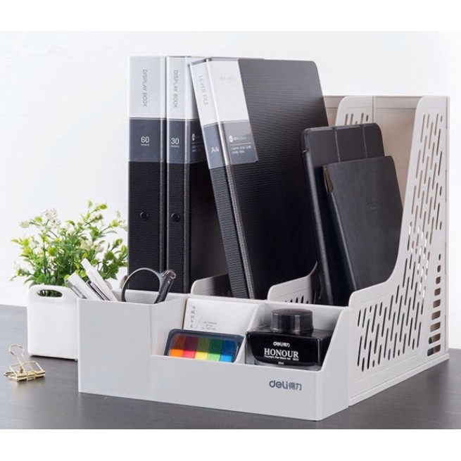Kệ ráp 3 ngăn có khay cắm bút deli z00112