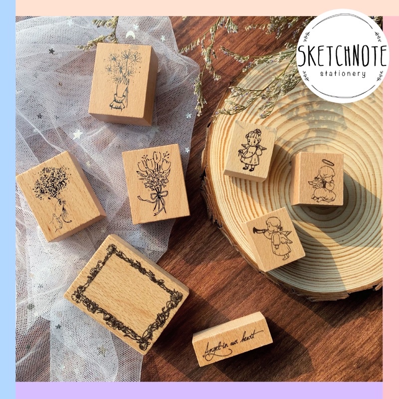 Con dấu gỗ hoạt hình cute SP004 SP013