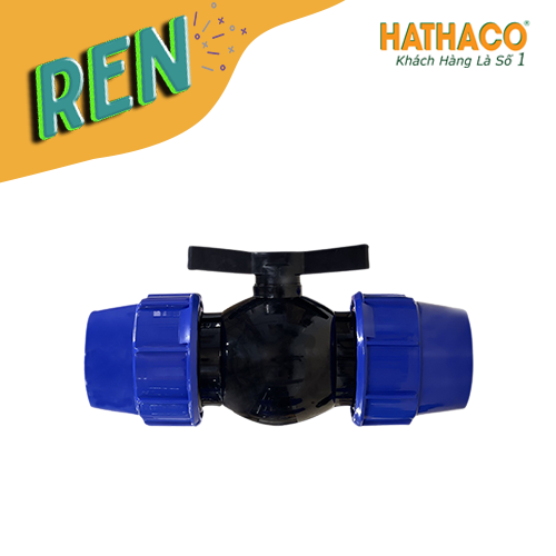 Van Nước PP 75 2 Đầu Rắc Co HATHACO Dùng Cho Ống HDPE