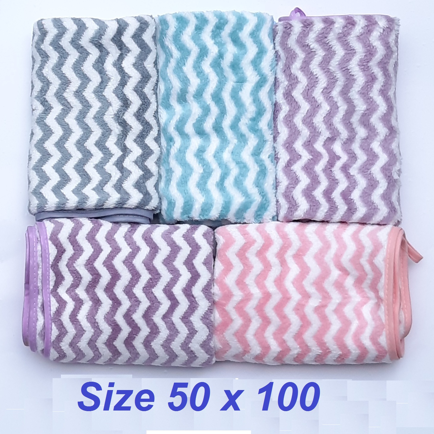 [Khăn tắm 50x100cm] 1 cái Khăn tắm Sọc Xuất Hàn nhung lông cừu thấm hút nước không ra màu