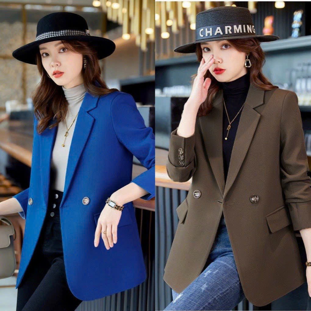 Áo Khoác Blazer Xẻ Tà Sau Lưng Kiểu Hàn Quốc Thời Trang Áo khoác vest đi làm công sở có size M,L,XL