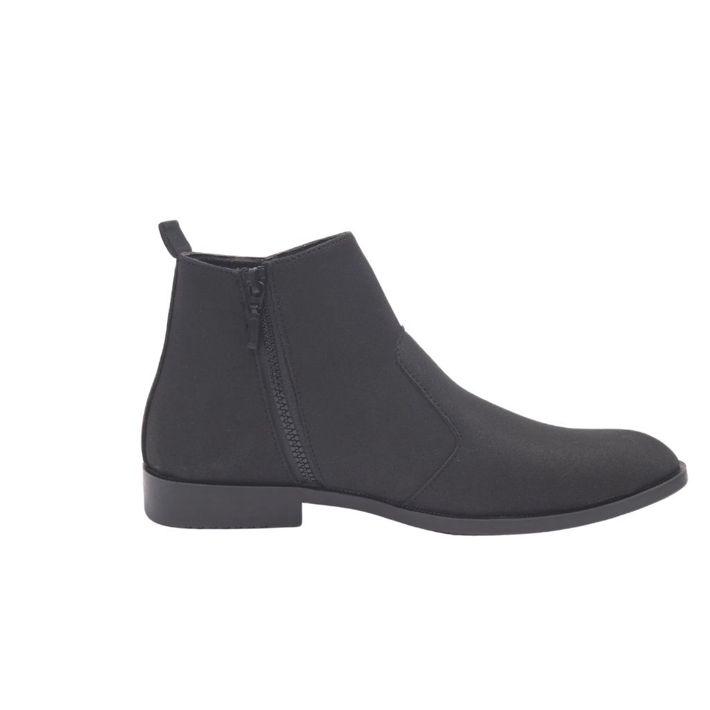 Chealsea Boot Da Lộn Nam AROTI Giày Cao Cổ Chất Da Đẹp , Đế Khâu Siêu Bền, Form Hàn Lịch Lãm,  Màu Đen-CB521-Buc đen (T) LZD1